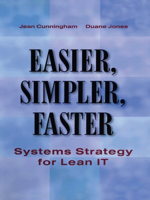 cover image of Easier, Simpler, Faster